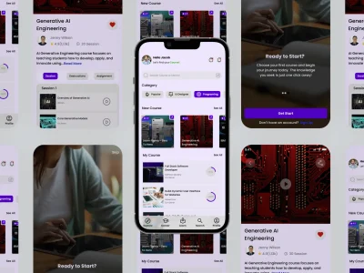 Learning app mockup